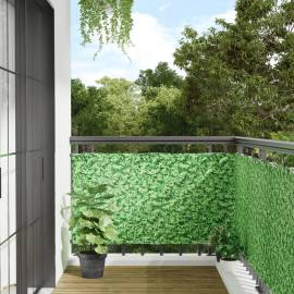 Paravan de grădină cu aspect de plantă, verde, 500x75 cm pvc