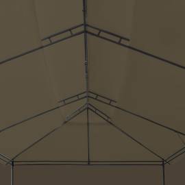 Pavilion cu perdele, gri taupe, 600 x 298 x 270 cm, 180 g/m², 7 image