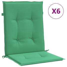 Perne cu spătar mic, 6 buc., verde, 100x50x3 cm, textil oxford, 2 image