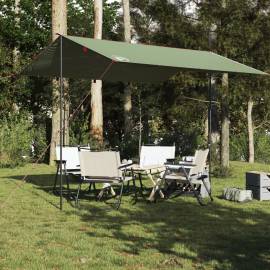 Prelată de camping, verde, 360x294 cm, impermeabilă, 3 image