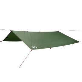 Prelată de camping, verde, 360x294 cm, impermeabilă, 2 image