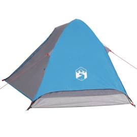 Cort de camping cupolă pentru 4 persoane, albastru, impermeabil, 8 image
