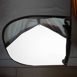 Cort de camping pentru 2 persoane, gri/portocaliu, impermeabil, 11 image