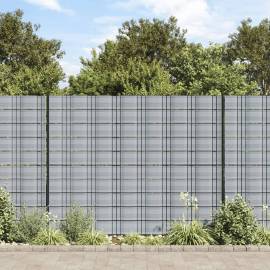Paravane de grădină, 10 buc., gri, 252,5x19 cm, pvc