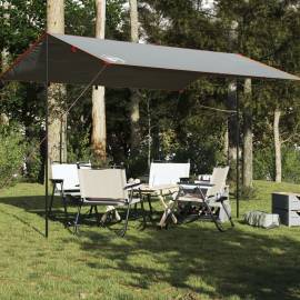 Prelată de camping, gri și portocaliu, 400x294 cm, impermeabilă
