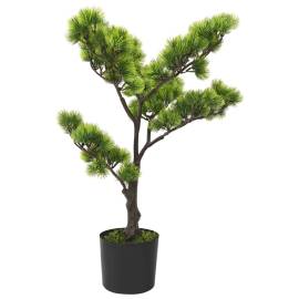 Bonsai pinus artificial cu ghiveci, verde, 60 cm, 3 image