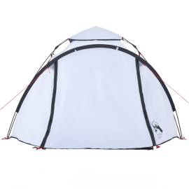 Cort de camping 3 persoane, alb opac, setare rapidă, țesătură, 6 image