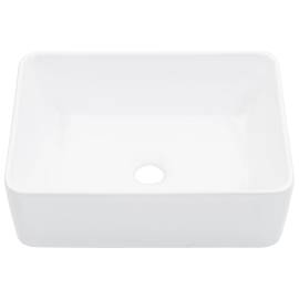 Chiuvetă de baie, alb, 40 x 30 x 13 cm, ceramică, 2 image