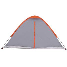 Cort de camping pentru 4 persoane, gri/portocaliu, impermeabil, 7 image