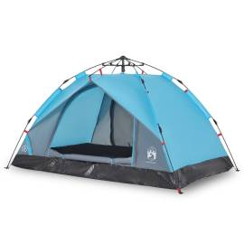 Cort de camping cupolă 2 persoane, setare rapidă, albastru, 2 image