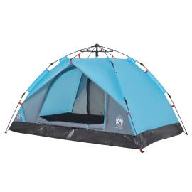 Cort de camping cupolă 2 persoane, setare rapidă, albastru, 4 image