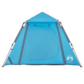 Cort de camping cupolă 4 persoane, setare rapidă, albastru, 6 image
