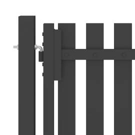 Poartă de gard grădină, antracit, 4 x 1,25 m, oțel, 3 image