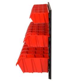 Set rafturi atelier 26 buc. roșu / negru 77x39 cm polipropilenă, 3 image