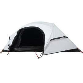 Cort camping cupolă 1 persoană alb, țesătură opacă, impermeabil, 6 image
