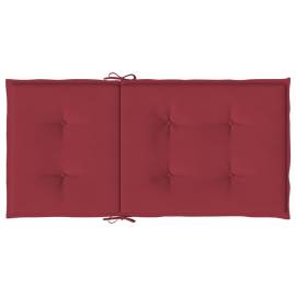 Perne cu spătar mic, 4 buc. roșu vin 100x50x3 cm textil oxford, 6 image