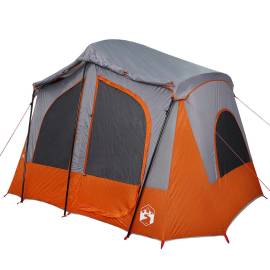 Cort cabină de camping, 5 persoane, gri, impermeabil, 6 image