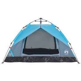 Cort de camping cupolă 3 persoane, setare rapidă, albastru, 6 image
