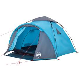 Cort de camping cupolă 3 persoane, setare rapidă, albastru, 4 image
