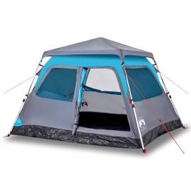 Cort de camping cupolă 4 persoane, setare rapidă, albastru, 2 image