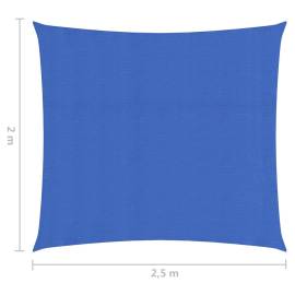 Pânză parasolar, albastru, 2x2,5 m, hdpe, 160 g/m², 6 image