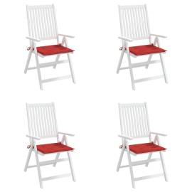 Perne scaune grădină 4 buc. roșu 40x40x3 cm țesătură oxford, 4 image