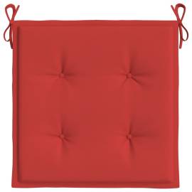 Perne scaune grădină 4 buc. roșu 40x40x3 cm țesătură oxford, 5 image