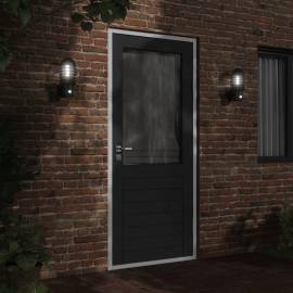 Lampă exterioară de perete cu senzor, negru, oțel inoxidabil, 3 image