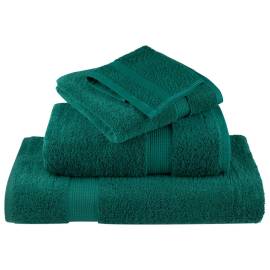 Set de prosoape premium, 6 piese, verde, 600 g/m² 100% bumbac, 4 image