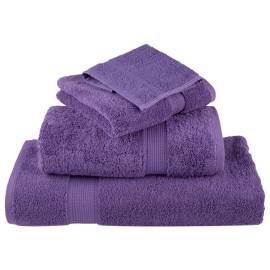 Set de prosoape premium, 6 piese, violet, 600 g/m² 100% bumbac, 4 image