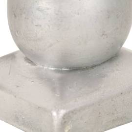 Capace stâlpi tip glob, 6 buc., 71 x 71 mm, metal galvanizat, 5 image