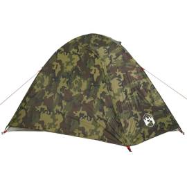 Cort de camping cupolă pentru 4 persoane, camuflaj, impermeabil, 7 image