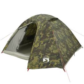 Cort de camping cupolă pentru 4 persoane, camuflaj, impermeabil, 4 image