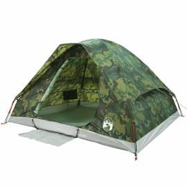 Cort de camping cupolă pentru 4 persoane, camuflaj, impermeabil, 4 image