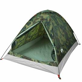 Cort de camping cupolă pentru 2 persoane, camuflaj, impermeabil, 4 image