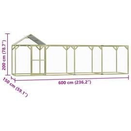 Cușcă pentru pui, 6x1,5x2 m, oțel, 7 image