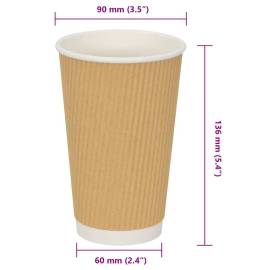 Cești de cafea din hârtie 500 buc 16 oz 400 ml roșu și negru, 7 image