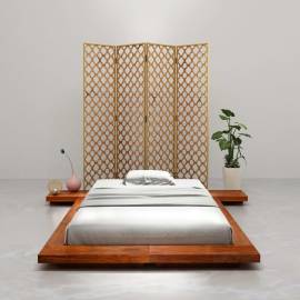 Cadru pat futon, stil japonez, 100 x 200 cm, lemn masiv acacia, 2 image