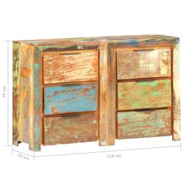 Dulap cu sertare, 118 x 33 x 75 cm, lemn masiv reciclat, 5 image