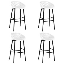 Set mobilier de bar, 5 piese, negru și alb, 6 image