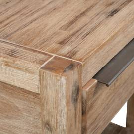 Noptiere cu sertare, 2 buc., 40x30x48 cm, lemn masiv de acacia, 6 image
