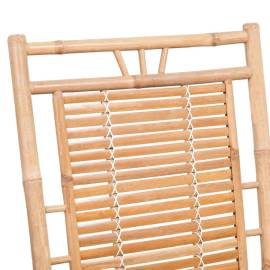 Scaun balansoar cu pernă, bambus, 4 image