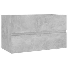 Dulap cu chiuvetă încorporată, gri beton, pal, 4 image