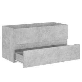 Dulap cu chiuvetă încorporată, gri beton, pal, 6 image
