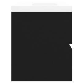 Dulap cu chiuvetă încorporată, negru, pal, 9 image