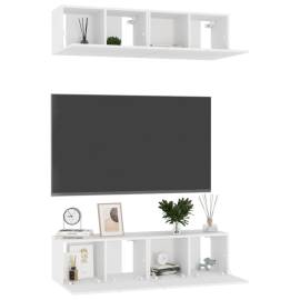 Set dulapuri tv, 4 piese, alb, 60x30x30 cm, pal, 3 image