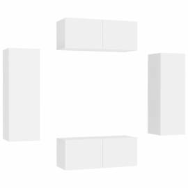 Set dulapuri tv, 4 piese, alb, pal, 2 image