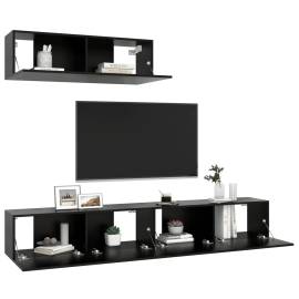 Dulapuri tv, 3 piese, negru, pal, 3 image