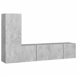 Set dulapuri tv, 3 piese, gri beton, pal, 2 image