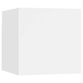 Noptieră, alb, 30,5x30x30 cm, pal, 2 image